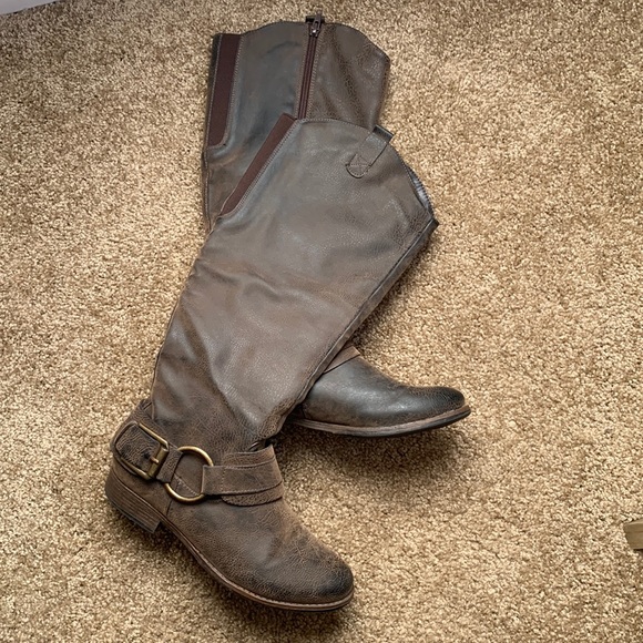 Crown Vintage Womens Knee High Brown Boots